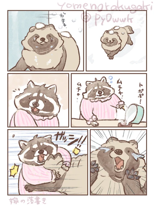 #嫁のたぬきストーリー
アライグマは休眠で冬を過ごす 