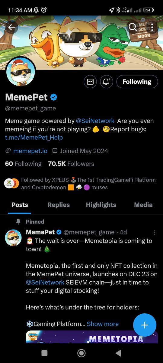Markovchu21's tweet photo. I just joined MemePet on Telegram or Browser! Play now and support your side! @memepet_game and @jambotechnology. https://t.co/pf85QYK3Ua
