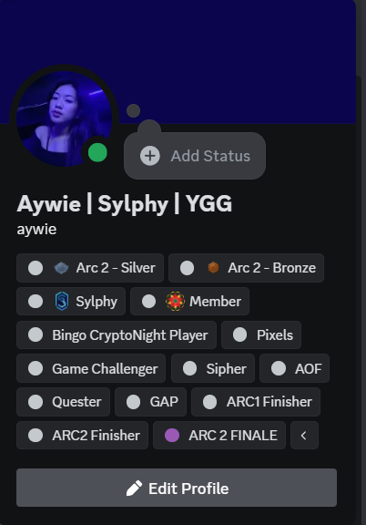 SPYaywie's tweet image. Got my ARC2 Finisher role!

@YieldGuild @yggpilipinas #YGGGAPS8 #ARC2 #YGGPH
