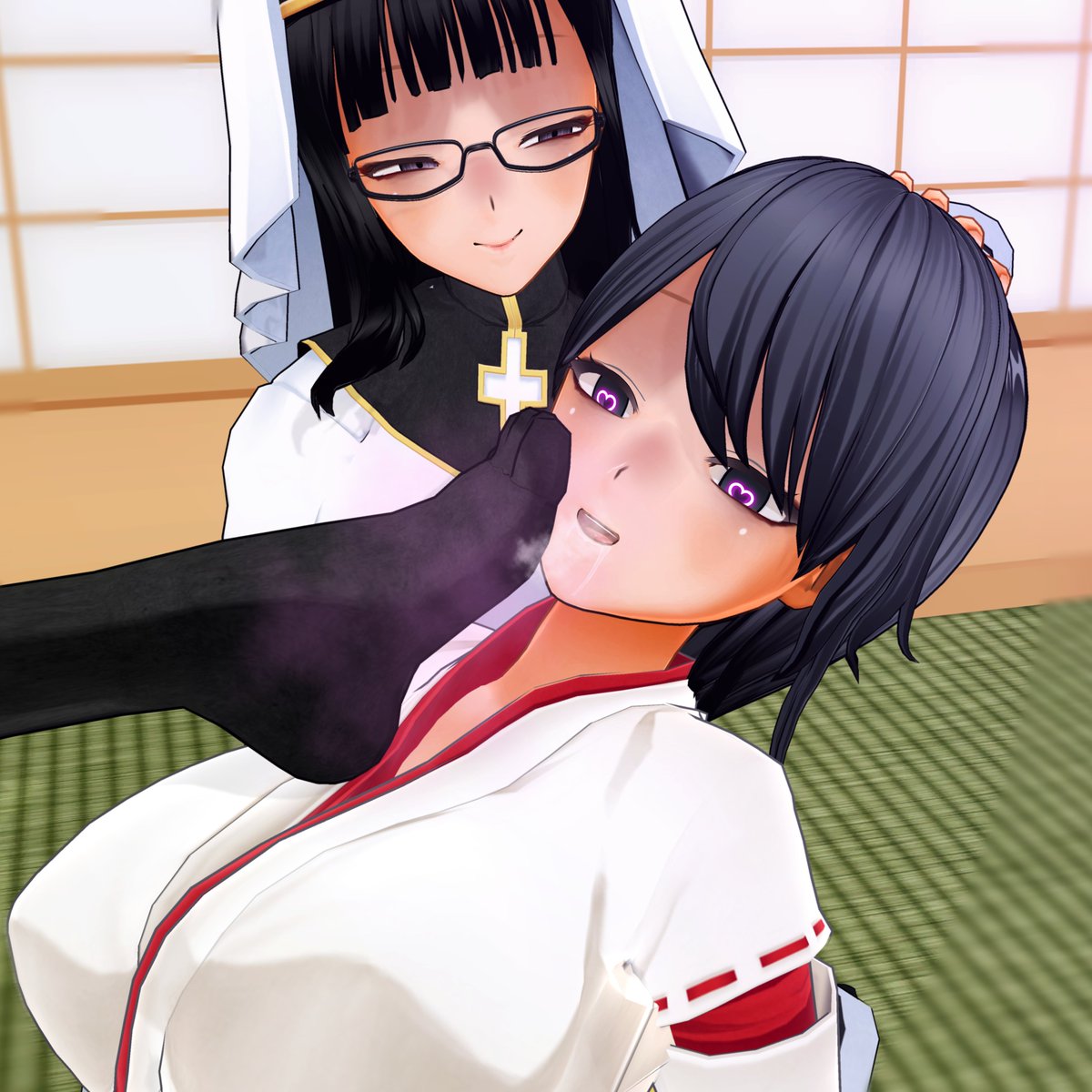 異教徒の御魅足の虜になる巫女さん。
洗脳後には、自らを慕っていた神社の信徒たちに異教を広げる為に暗躍する… 