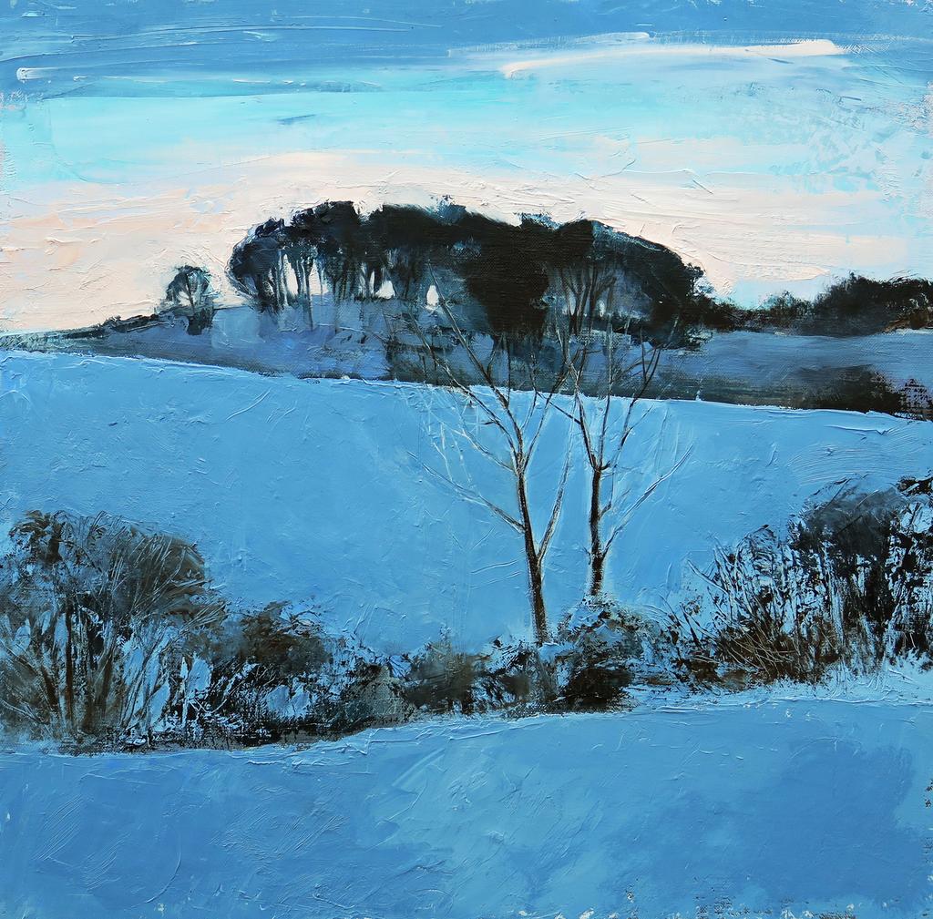 'Blue Wood' by Janet Forry, contemporary Scottish painter #WomensArt