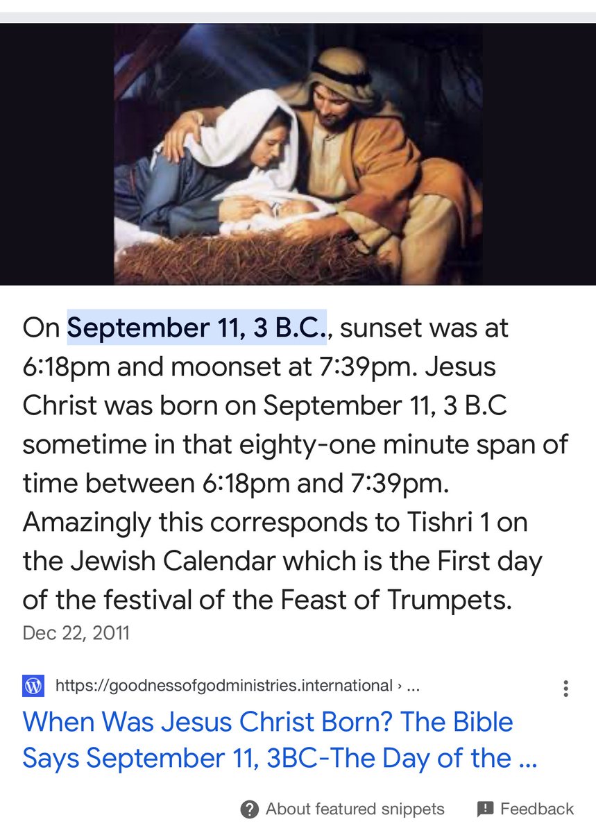 Was jesus born on september 11th