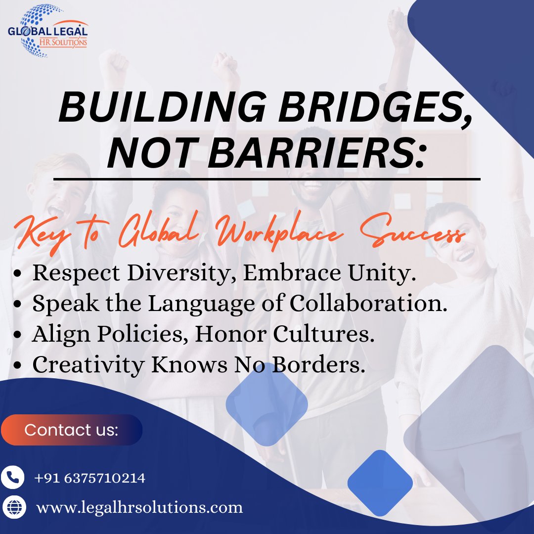 LegalHRSolution's tweet image. Fostering unity through respect: Embrace diverse perspectives, speak the language of teamwork, and unlock global success.

#teamwork #workspace #workplace #diversity #diversion #workplacepolicies #companypolicies #legal #hr #humanresources