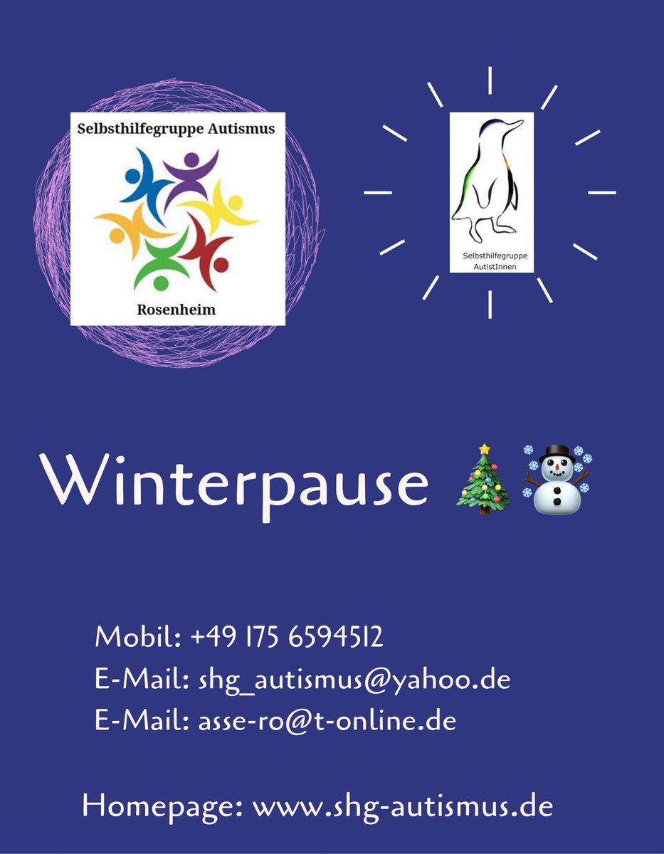 Winterpause bis Ende Januar!