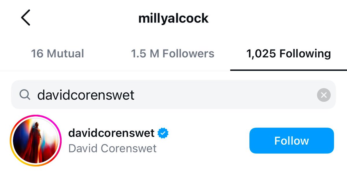 milly alcock has shared the superman trailer and is now mutuals with david corenswet!