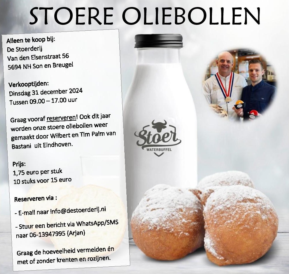 Hoewel we nog midden in de ijstaarten-business zitten, blikken we al vooruit naar Oudjaarsdag. Ook dit jaar gaan we weer stoere oliebollen laten maken door Wilbert en Tim Palm van Bastani in Eindhoven. Reserveren is zeer raadzaam en de lijnen zijn vanaf nu geopend! 🤠