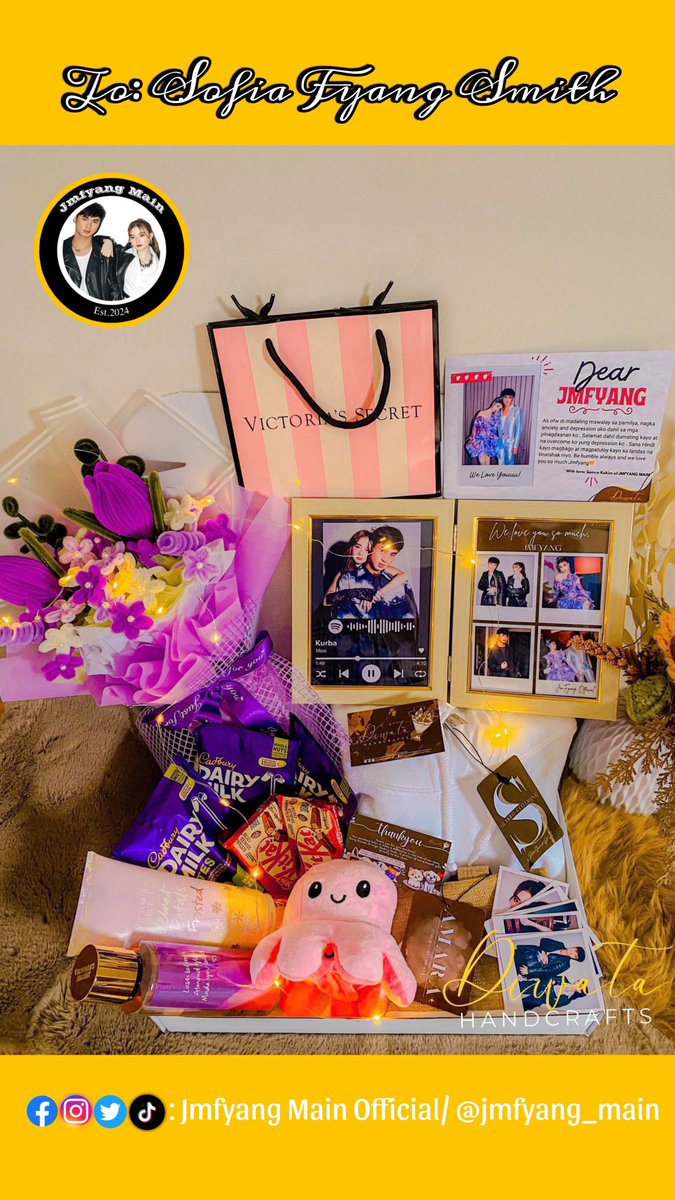 A heartfelt thank you to Ms. Samra Kakim of Jmfyang Main Official for this special gift. Your generosity and support continue to inspire us. For sure Jm &amp; Fyang truly appreciate you 💛💛💛

#JMFYANG