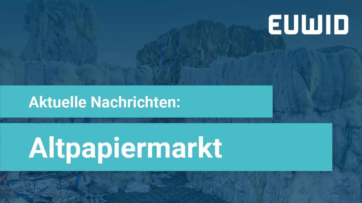 euwid's tweet image. ♻️ Aktuelle Entwicklungen im Altpapiermarkt ♻️ 
ow.ly/EOHx50TQK5L 
#Altpapier #Altpapierpreise #Zellstoff #Karton #Wellpappenrohpapiere #Umwelt #EUWID #B2B #Marktentwicklung #Rohstoffe