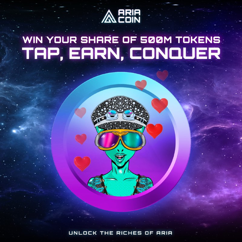 🚀 Airdrop: Aria
💰 Value: As much as you tap in the tap to earn game
🏆 Winners: 16 random winners winning 100k tokens each
👥 Top 50 Referrals: 50k tokens each
📊 Market: Coinmarketcap
📅 End Date: 1st January, 2025
🏦 Distribution Date: Announced on the AriaCoin telegram

Talk