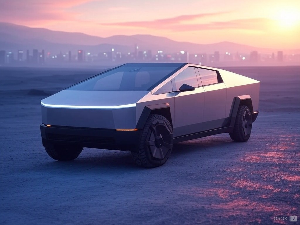 Cyberfleet_NFT's tweet photo. The Cybertruck in its natural habitat - ready for any adventure, any challenge #Cybertruck #Tesla #Futuristic https://t.co/TNwixPtvsT