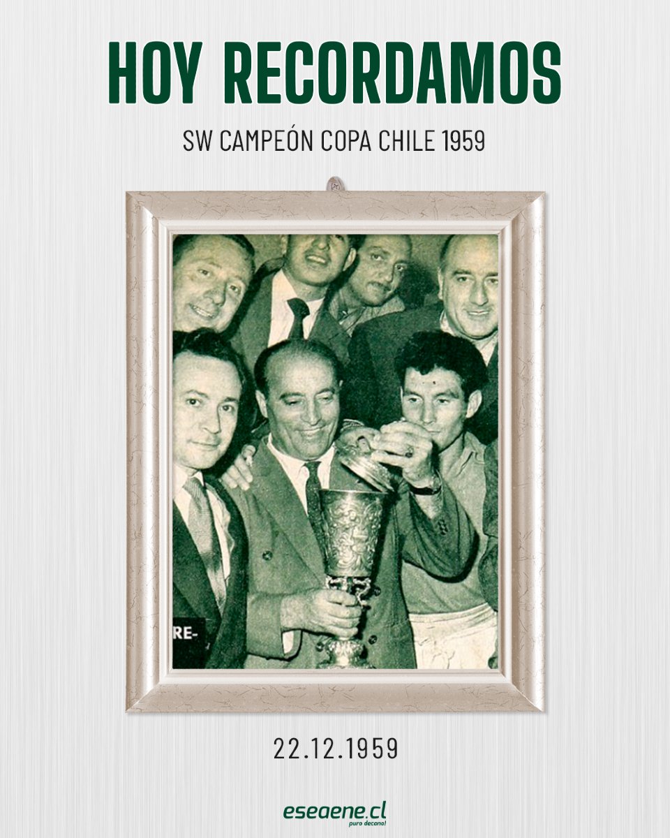 eseaenecl's tweet photo. Santiago Wanderers de Valparaíso derrotaba por 5-1 a La Serena en el Nacional, alzándose con la Copa Chile 1959. Ricardo Díaz y Carlos Reinoso anotaron para el Decano dirigido por José Pérez y liderados por el Gran Capitán Jorge Dubost 🏆🇳🇬 #HoyRecordamos #VolveremoSW #SW2024. https://t.co/AYq5YxS4lD