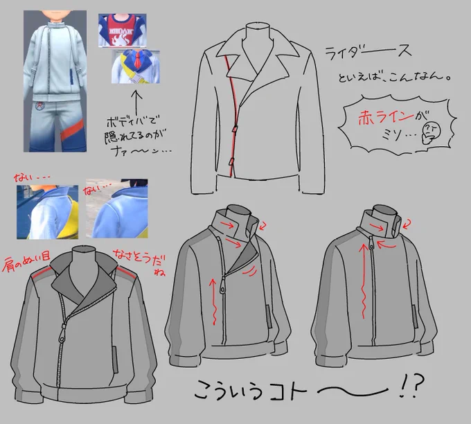 ライダースの解像度が低いせいで実物画像を見てもちょっと混乱しましたが咀嚼完了です。 