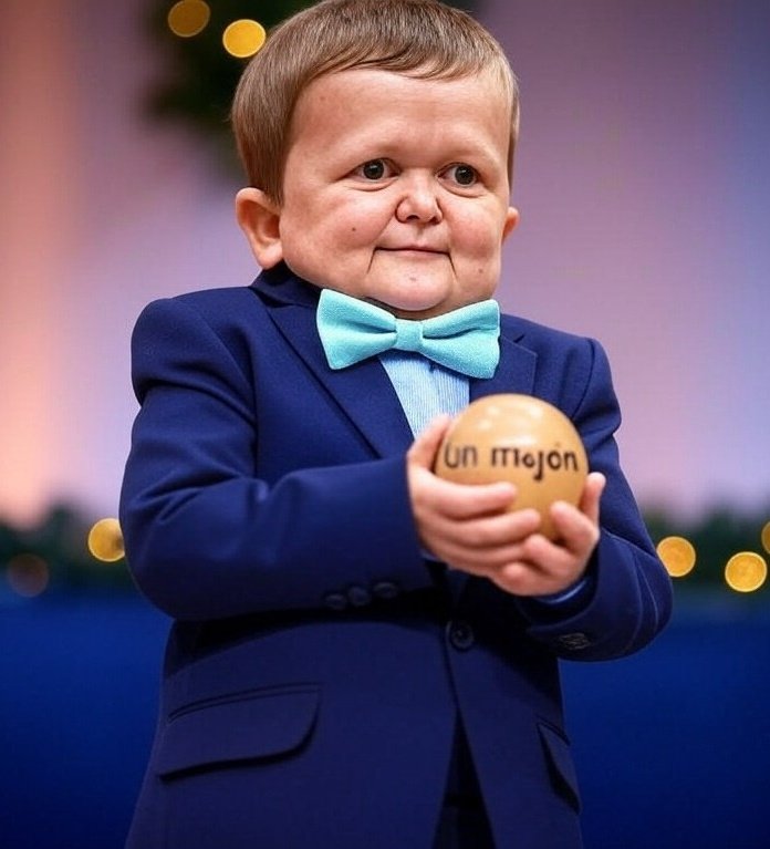 Este niño es el que ha sacado mi premio.