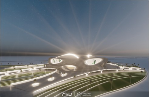 CAP_KSU_KSA's tweet photo. مشروع: استاد وزارة الرياضة
الخريج: عبدالله التميمي
اشراف د. أرسلان عابد - م. بندر السكران
استاد رياضي لمدينة الرياض برعاية وزارة الرياضة، وفق احدث المواصفات العالمية مواكباً الخطط المستقبلية للوزارة ورؤية 2030، ولا يخفى على احد انه سوف يكون حلاً للحاجة القائمة لعاصمة المملكة العربية السعودية مدينة الرياض، بحيث سيكون الراعي الأول لجميع رياضات واستضافات المملكة المستقبلية، وسيكون بكل تأكيد داعم بشكل رئيسي لملف استضافة كأس اسيا 2027 وكأس العالم 2034 وغيرها من الأحداث الرياضية العالمية المقامة على أراضي المملكة.