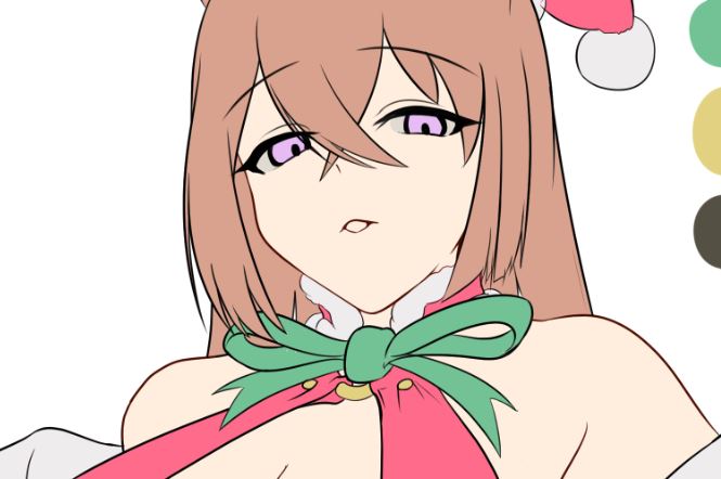 メリクリ絵描いてる。今年はルミさん 