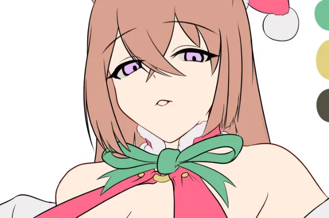 メリクリ絵描いてる。今年はルミさん 