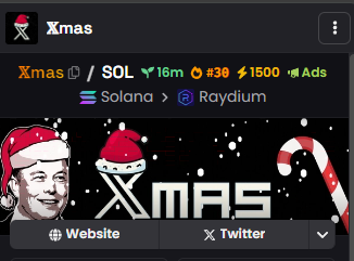 XMASolana's tweet photo. HOT 30 ENTERED AFTER ONLY 15MINS 🔥

MULTIMILLIONS PLAY HERE, ELON WILL TWEET SOMETHING "XMAS" RELATED! 🎅

WORK WITH THE TEAM TO SEND THIS GEM FAR! 🎄 https://t.co/jxbIl1QbXQ
