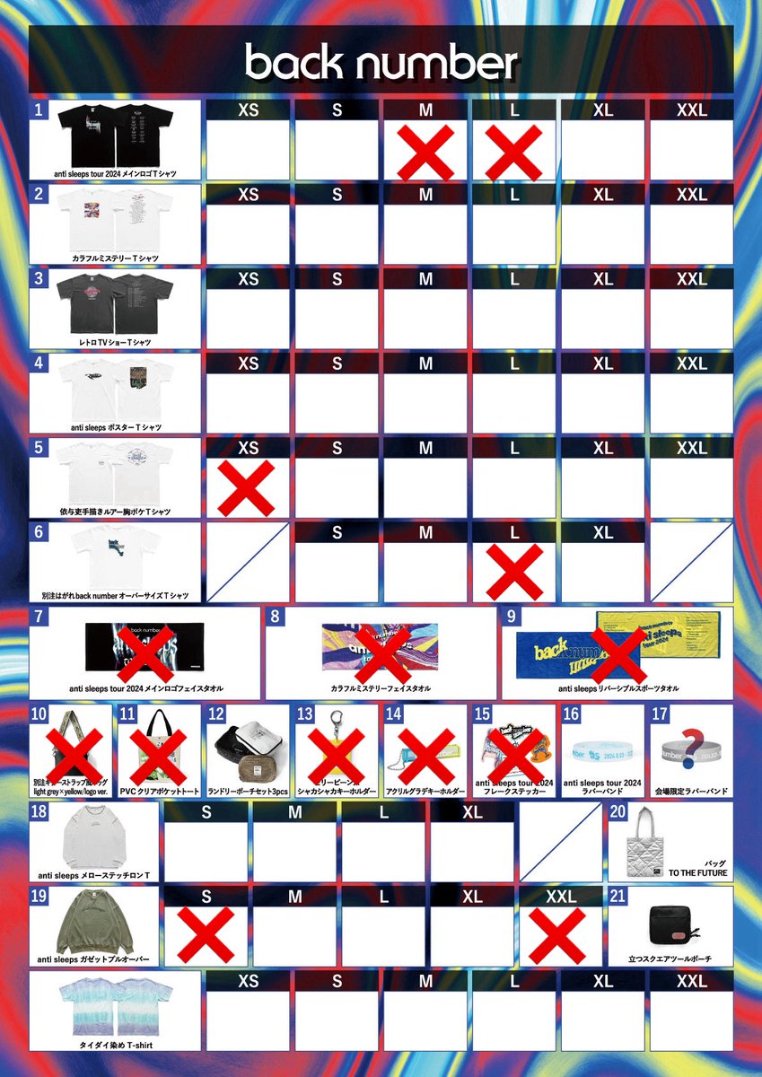 back number goods info (@bn_goods) / Posts / X