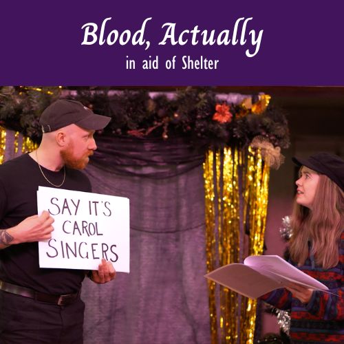 7:30 tonight! We stream our xmas play, feat <a href="/ElFakidor/">Laurie Blake</a>,<a href="/tillysteele/">Tilly Steele</a>,<a href="/bungeeman17/">Ben Burns</a>,<a href="/hollylikesgames/">Holly Likes Games</a>,<a href="/sullivanbeau/">Sullivan Brown</a>,<a href="/kenchengcomedy/">Ken Cheng</a>,<a href="/domjallen/">Dominic Allen</a>,<a href="/marajoyloves/">Mara Joy</a>,<a href="/IvanBrett/">Ivan Brett</a>,<a href="/Bolairo_/">Blair</a>,Patters &amp; ME! It's called Blood, Actually, written by <a href="/VivEgan41/">Vivienne Egan 🌹</a> &amp; I and it's SILLY. Proceeds to <a href="/Shelter/">Shelter</a>!