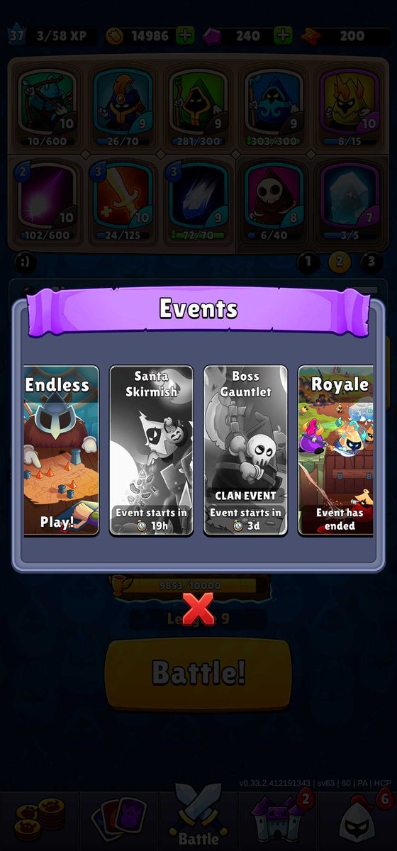 🎅 UPCOMING SPECIAL XMAS EVENTS 🎅 

1️⃣ Santa Skirmish: Dec 23rd to 27th 🎄 Rewards from this event will help you in the second event so be sure to get 'em! 👀
2️⃣ Xmas Boss Gauntlet: Dec 26th to Jan 2nd ✨ 

Both events feature limited edition Xmas rewards! Ho-ho-ho 🎁