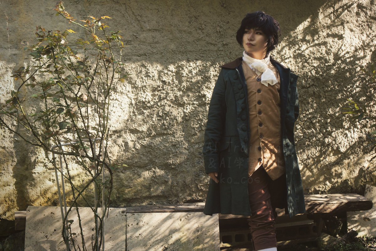 ebi_miko's tweet photo. 【Cosplay/🔔🌹/ André 】 

.
緑影
.

┄┄┄┄⿻*.

■photo:うりはさん(@Enteeeeeeeeee )
■location:英国村
📸24.11.3
#cosplay #コスプレ #英国村 https://t.co/7cZ2vbDYEl