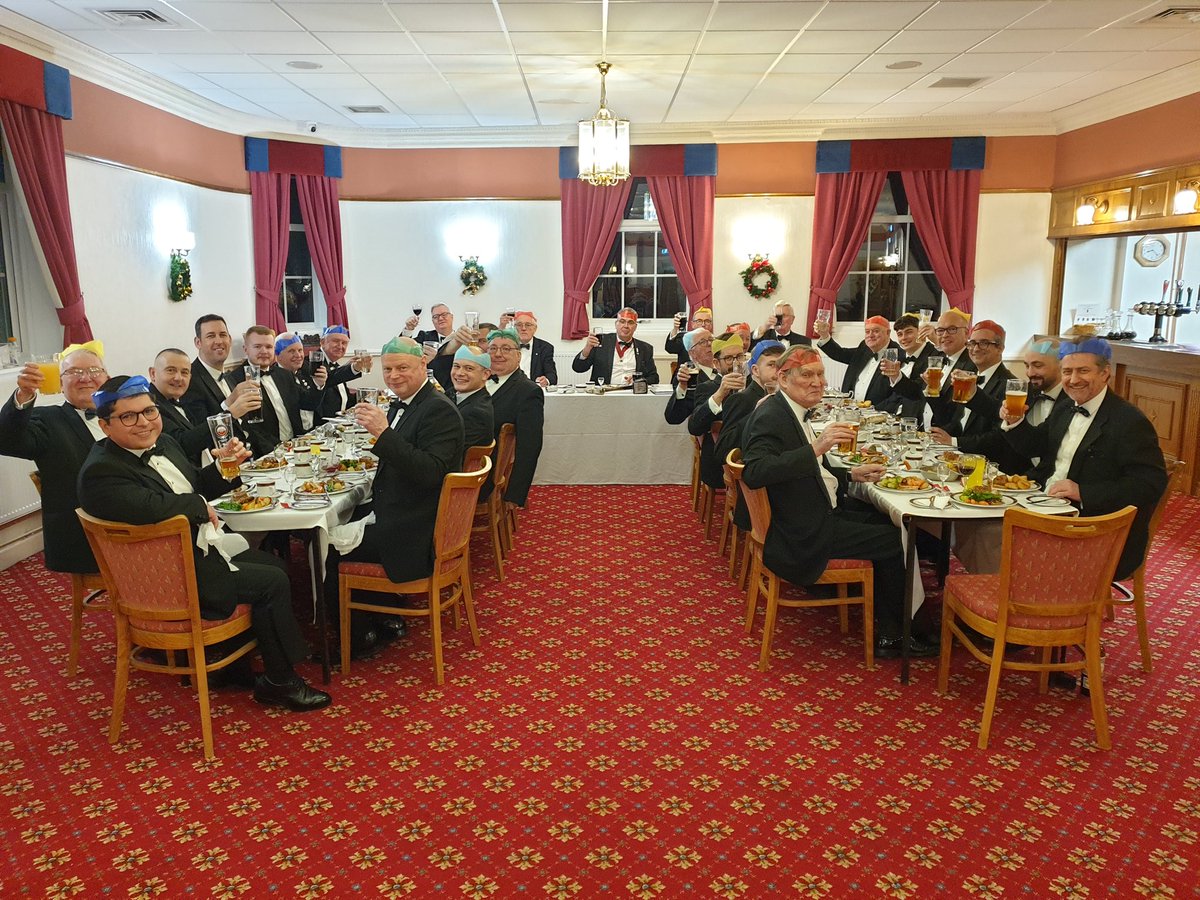 The brethren were treated to an excellent explanation of the 1st degree tracing board at their recent December meeting, which was followed by a sumptuous traditional meal at the festive board. Very best wishes to all for a Merry Christmas and a happy and healthy New Year.