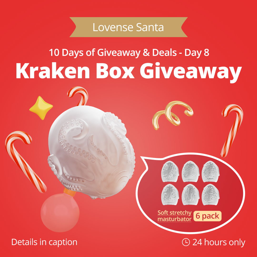 Lovense's tweet photo. 🎄🎅Day 8 - Lovense Santa Giveaway! 🎁

🎉 Today's prize: a Lovense Kraken Masturbator box (6 pack)! ⏳ 24h to enter!

How to win: 
1️⃣ Follow @Lovense
2️⃣ Retweet
3️⃣ Comment with what new toy you’d love to see from Lovense!

Don’t miss out! We'll shout out the winner next Monday! https://t.co/VX9kNbGuy3