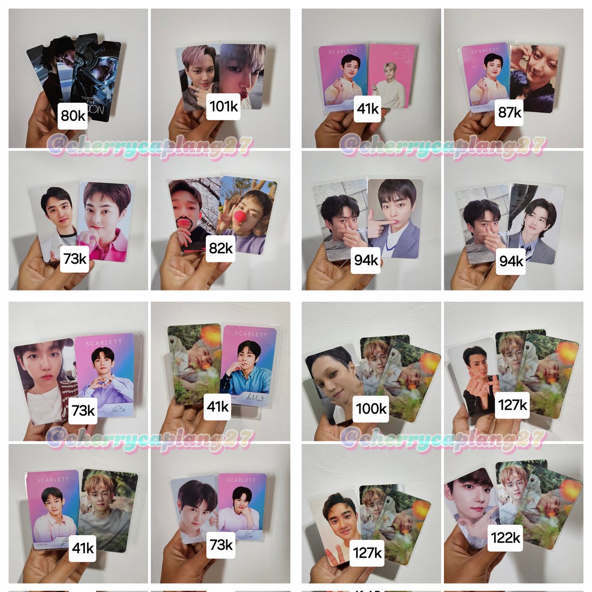 cherrycaplang27's tweet photo. WTS ‼️‼️‼️

🍒 ALBUM BLACKOUT SEALED
https://t.co/r1PGlNI2DH
🍒 PHOTOCARD
https://t.co/col5yawMmB
🍒 BAGCHARM
https://t.co/YozuYqxTS5
🍒 CAHOL
https://t.co/Babvtq4hEL

📍 JAKARTA TIMUR

wtb exo suho junmyeon minseok xiumin chen jongdae baekhyun chanyeol kyungsoo kai jongin sehun https://t.co/nSITZHftDo
