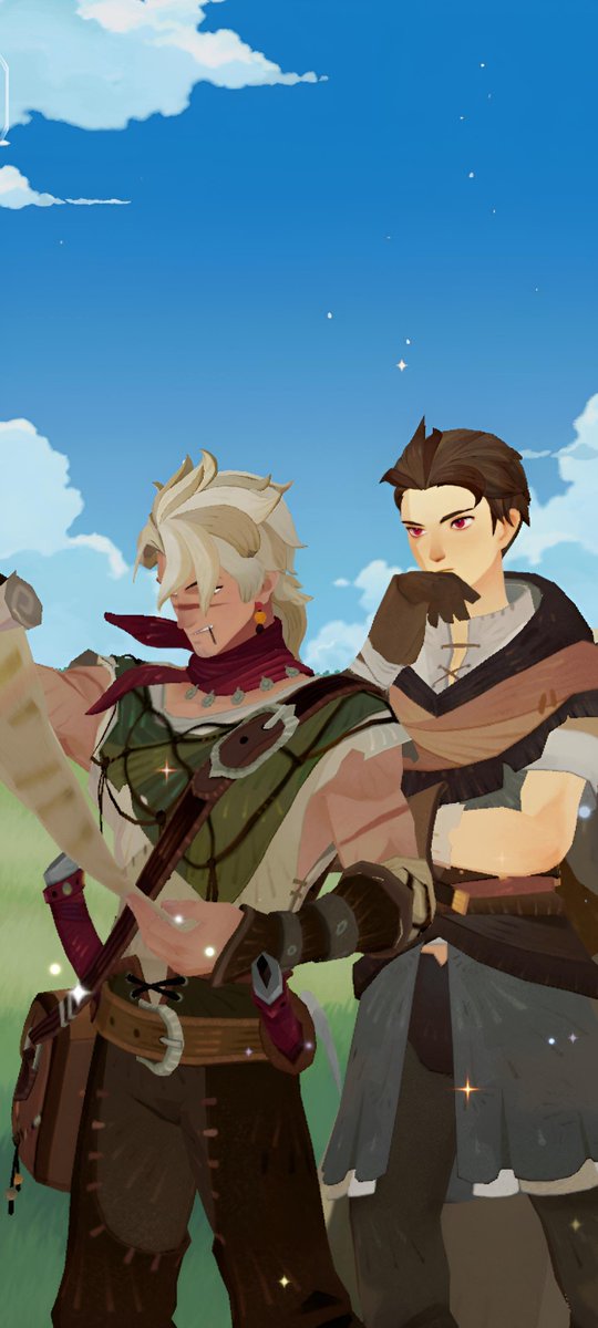 Aeroraizane's tweet photo. @AFK_Journey I can't choose one hero, Sinbad and Lyca are my favorites ๐
Title:
(1) Reading map with Sinbad
(2) preparing new adventure with Lyca
#AFKPhotoBooth
UID: 43891247 https://t.co/ncxaCNNOGU
