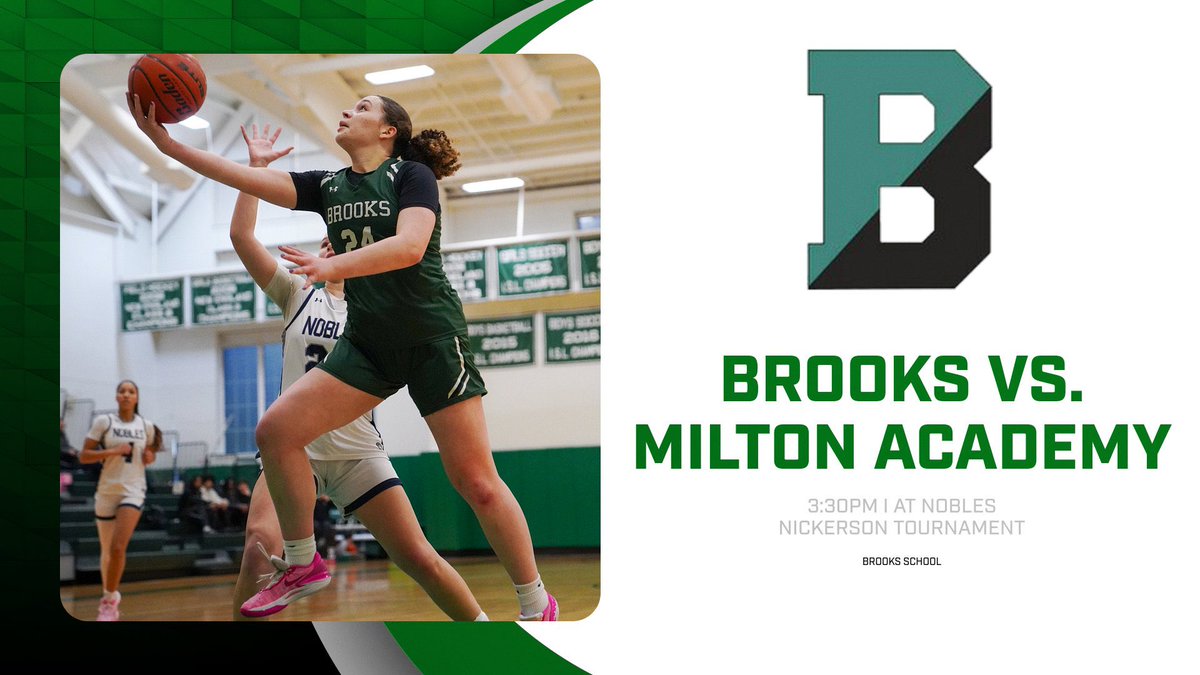 Last game before the holiday!! 3:30 vs Milton in the Nickerson Tournament at Nobles. Go Brooks!!

<a href="/AthleticsBrooks/">Brooks Athletics</a> <a href="/BrooksSchool/">Brooks School</a> <a href="/NEPSGBCA/">NEPSGBCA</a> <a href="/ISLSPORTS/">The ISL</a> <a href="/GlobeSchools/">Boston Globe Schools</a> <a href="/BashHoopsNE/">Bash Hudson</a> <a href="/ethman43/">Ethan Fuller</a> <a href="/EvanApplebaum2/">Evan Applebaum</a> <a href="/HPHoopsCoachB/">Ben Chase</a>