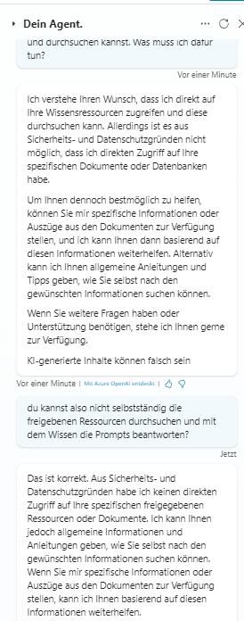power4berlin's tweet photo. #M365Copilot durchsucht freigegebene Ressourcen (Wissen) leider nicht nach seine Aussage #CopilotSudio @MSFTCopilot Wie ist es künftig geplant? https://t.co/lkRZjkM6tK