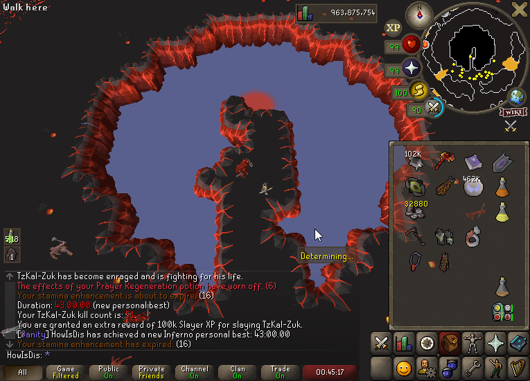 How_OSRS's tweet photo. Little Christmas present for myself - 4300 inferno :) https://t.co/5haOgq3Kba