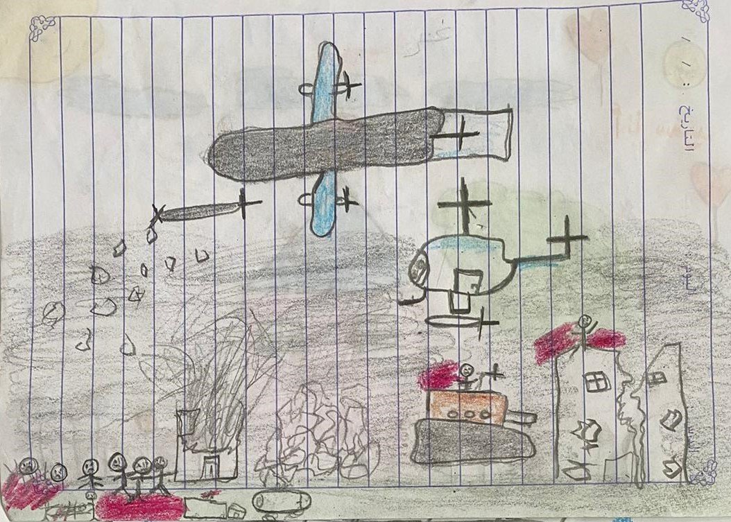 Gaza child story in their drawings
1. Ongoing trauma