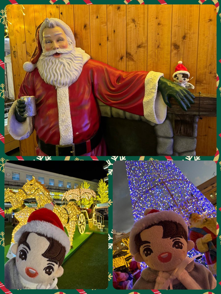 chocolate21w's tweet photo. 今日はぬいちゃんとクリスマスマーケットへ🎄ネクタイWinくんがチーズフォンデュの温度確認係😊
#タイ沼ぬい部 #windoll https://t.co/CotxV02PeL