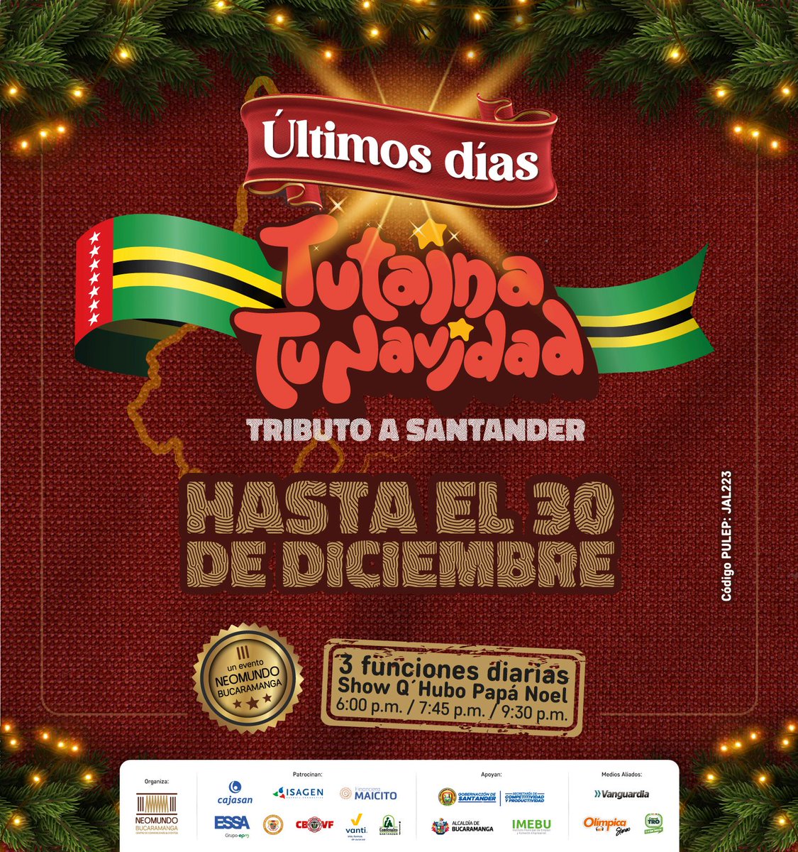 vanguardiacom's tweet photo. ๐จ ยกรltima llamada para vivir la magia de Tutaina Tu Navidad en @NEOMUNDOBGA ! ๐จ
๐ค๐๐ฒ๐ฑ๐ฎ๐ป ๐ฝ๐ผ๐ฐ๐ผ๐ ๐ฑรญ๐ฎ๐ ๐ฝ๐ฎ๐ฟ๐ฎ ๐ฒ๐๐๐ฒ ๐ฒ๐๐ฒ๐ป๐๐ผ ๐พ๐๐ฒ ๐๐ฟ๐ถ๐ฏ๐๐๐ฎ ๐ฎ ๐น๐ฎ ๐๐ฟ๐ฎ๐ฑ๐ถ๐ฐ๐ถรณ๐ป ๐ป๐ฎ๐๐ถ๐ฑ๐ฒรฑ๐ฎ ๐ฑ๐ฒ ๐ฆ๐ฎ๐ป๐๐ฎ๐ป๐ฑ๐ฒ๐ฟ ๐
#TutainaTuNavidad #TributoASantander https://t.co/QgCIxkIMR1