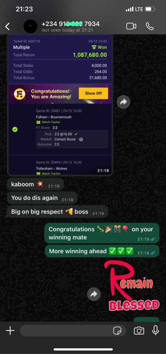 Congratulations 🎉 
See my people believe me I don't hear for scammer if you are interested message me 
08108692098
08108692098