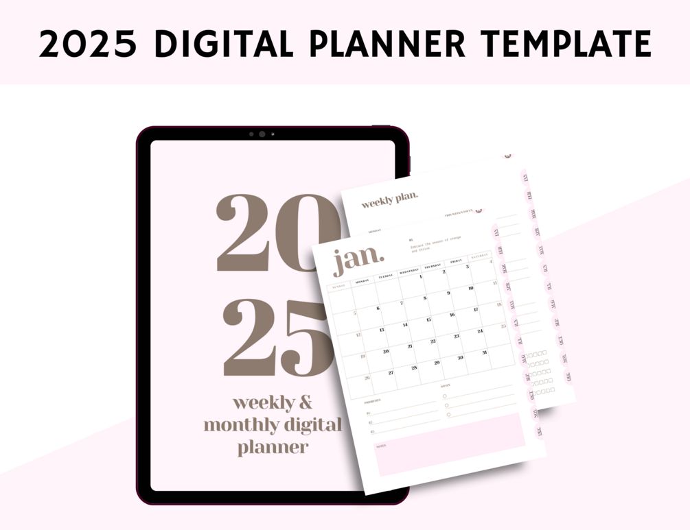 HelpfulOnlineM1's tweet image. 2025 Weekly &amp;amp; Monthly Digital Planner Template in Canva - 25% OFF!
Perfect for digital product sellers - includes commercial rights to sell in your shop! Ready for the New Year planning rush 🎯 buff.ly/3BB4p8E #digitalplanner #etsyseller #2025planner #passiveincome