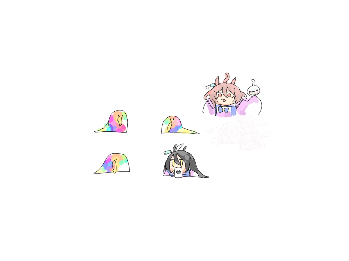 アグネスタキオン(ウマ娘) ,マンハッタンカフェ(ウマ娘) 「」|ちぐ齒莖ダサわやかのイラスト