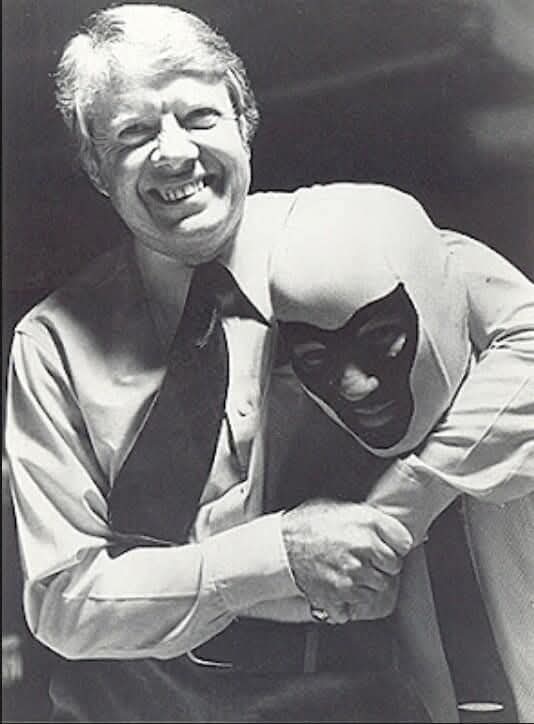 CACReunion's tweet photo. The Cauliflower Alley Club would like to extend our sincerest condolences to the family and friends of president Jimmy Carter who passed away at 100 years old. Mr Carter and his mother Lillian were big wrestling fans back in the day. Rest in peace Sir.🇺🇲🇺🇲 https://t.co/ONZs114ld1