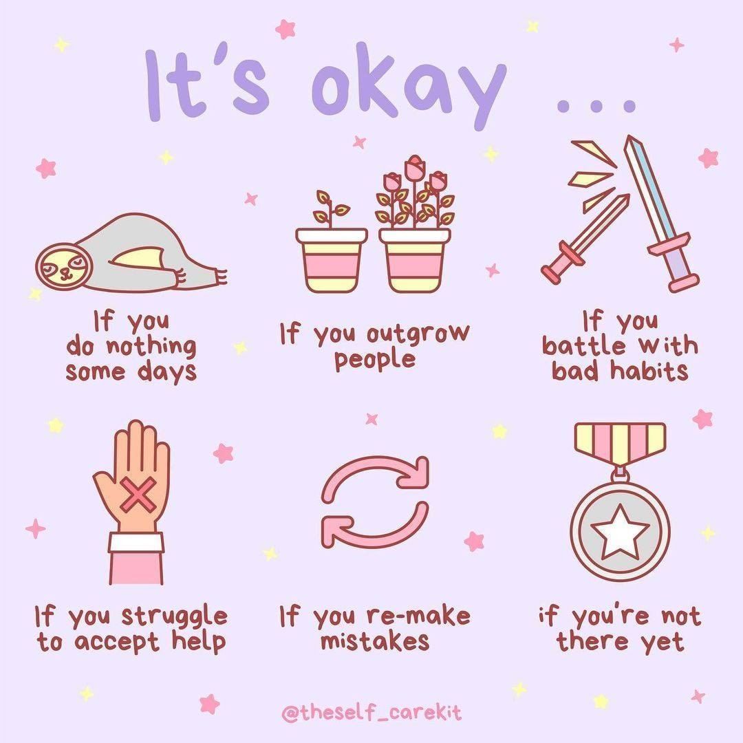 It's okay to do what's best for you at the time 🩵 

Image credit: @theself_carekit