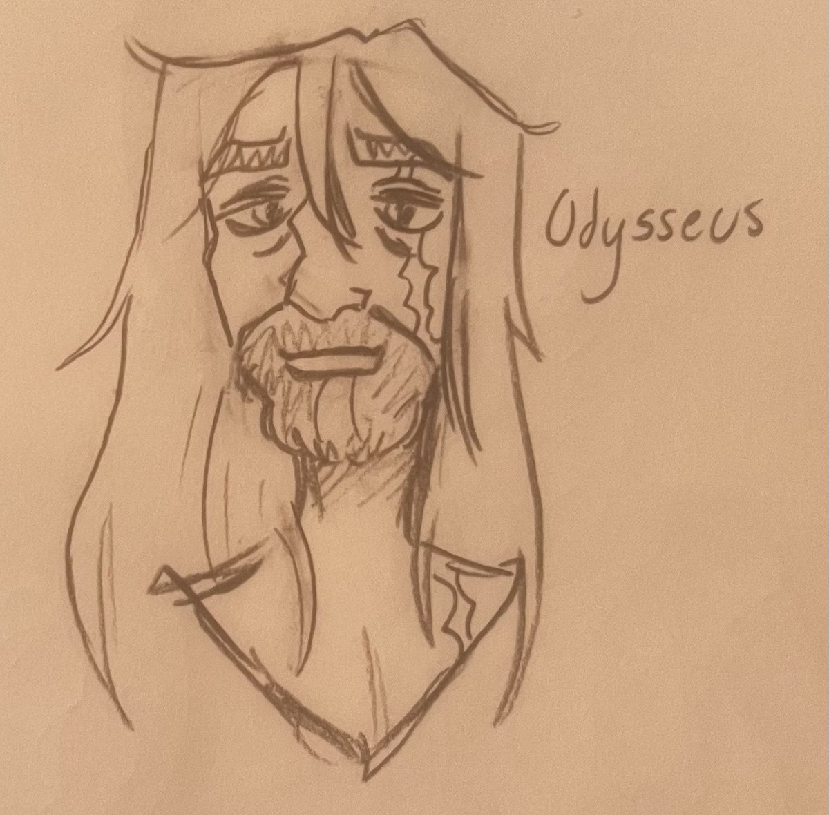 SunflowerH0ney's tweet photo. Me when I can’t draw the same character the same way twice #odysseus #epicthemusical https://t.co/DDbObIc7pV