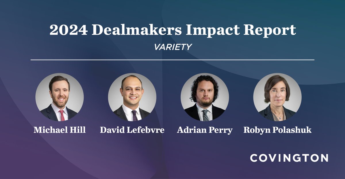 Congratulations to Michael Hill, David Lefebvre, Adrian Perry, and Robyn Polashuk, who have been named by <a href="/Variety/">Variety</a> to its 2024 Dealmakers Impact Report, recognizing the top dealmakers in the entertainment business. Read why: okt.to/ENXWsa
