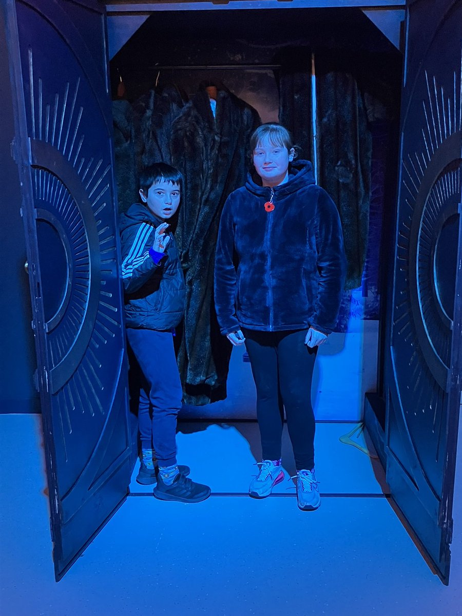 KatyWarrener's tweet photo. Theatre trip (Leeds playhouse) and kids coming out of the wardrobe from Nania https://t.co/Fr9tg5Jxck