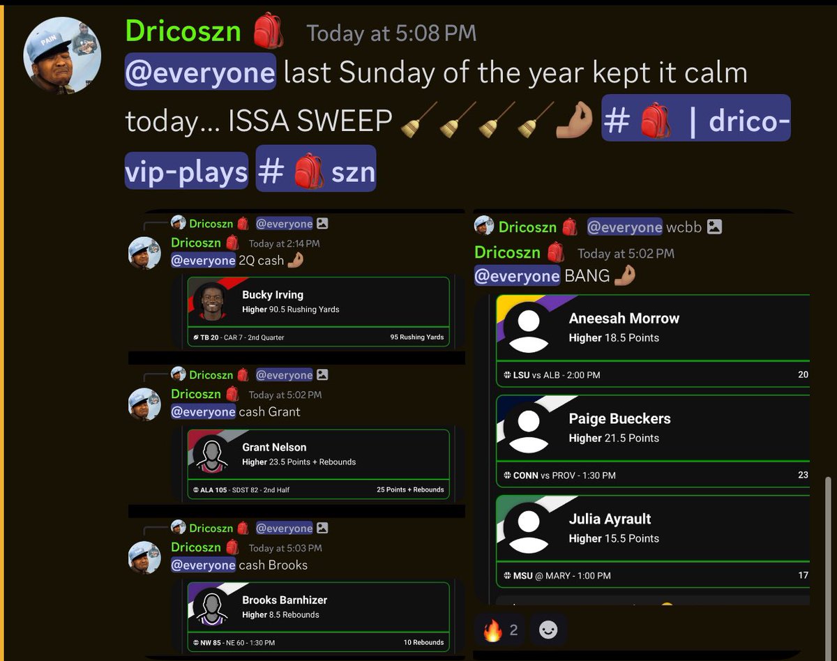 first sweep of the month and very fitting it’s on the last Sunday of 2024 ✅

don’t be that person who doesn’t join the winning team next year join now: discord.gg/FyUAjQWR