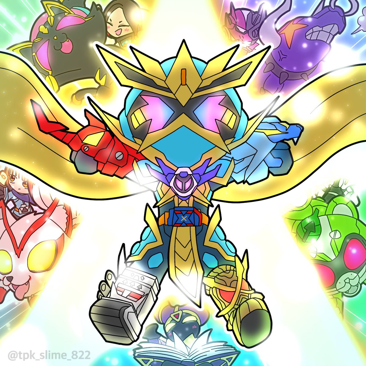 Slime_tkp822's tweet image. スターガッチャ ★ 大作戦 ✨🦗⭐️🦊✨

#仮面ライダーガッチャード