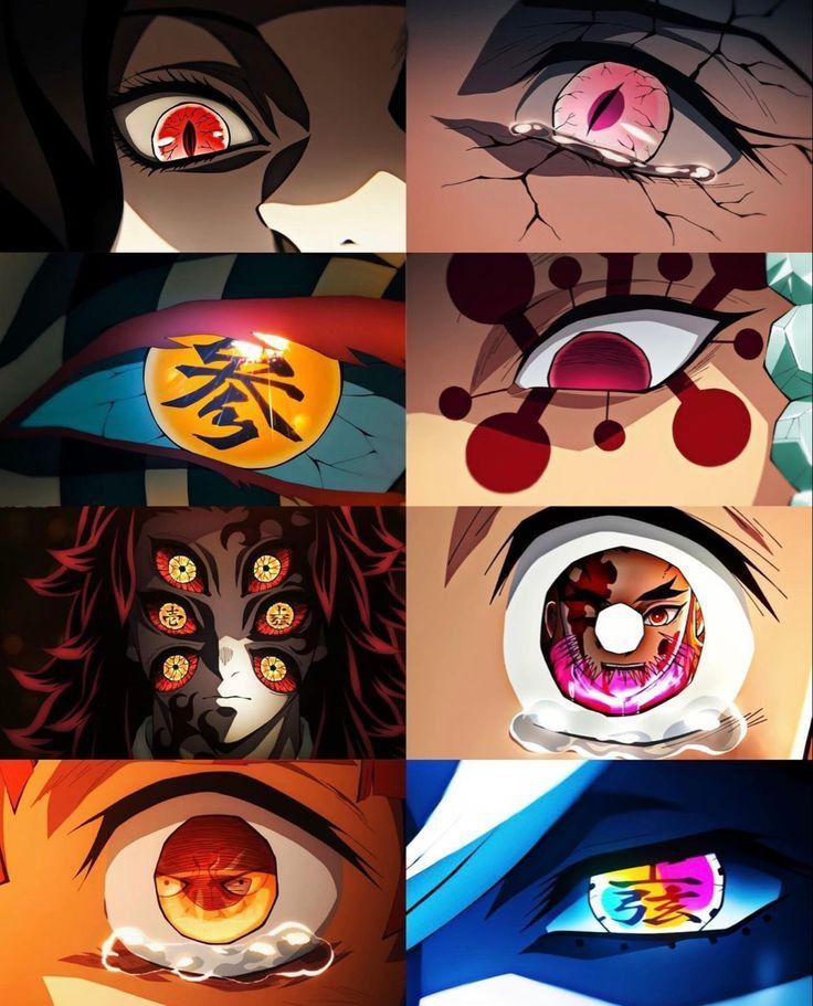 anime_psts's tweet image. Demon Slayer eyes