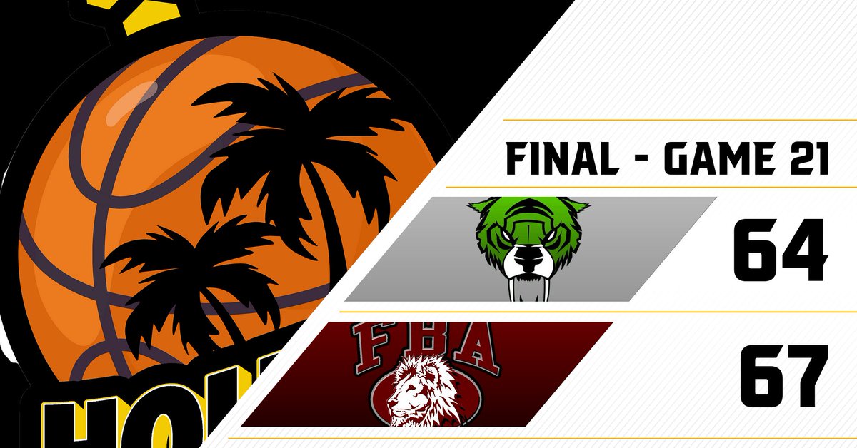Holiday Hoopfest @ Bishop Verot High (@holidayhoopfest) on Twitter photo GAME 21 FINAL:
<a href="/FBAbball_4HG/">Fba Lions Basketball</a> wins a wild one with St. Brendan, as the Lions shoot 57.5 percent from the field to counter 52 3pt attempts from the Sabres!
Notables
Jayden Petit (FBA): 20 points, 10 rebounds
Darin Donalds (FBA): 13 points, 7 rebounds
Benny Fragela (SB): 27 points GAME 21 FINAL:
<a href="/FBAbball_4HG/">Fba Lions Basketball</a> wins a wild one with St. Brendan, as the Lions shoot 57.5 percent from the field to counter 52 3pt attempts from the Sabres!
Notables
Jayden Petit (FBA): 20 points, 10 rebounds
Darin Donalds (FBA): 13 points, 7 rebounds
Benny Fragela (SB): 27 points