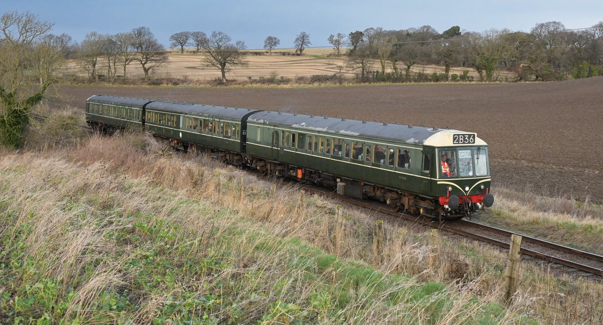 SRPS's "new" Class 117 DMU, approaching Birkhill on the Winter Diesel Gala. A nice new addition to the fleet. <a href="/SRPSDieselGroup/">SRPS Diesel Group</a> <a href="/bonessrailway/">Bo’ness & Kinneil Railway</a>
