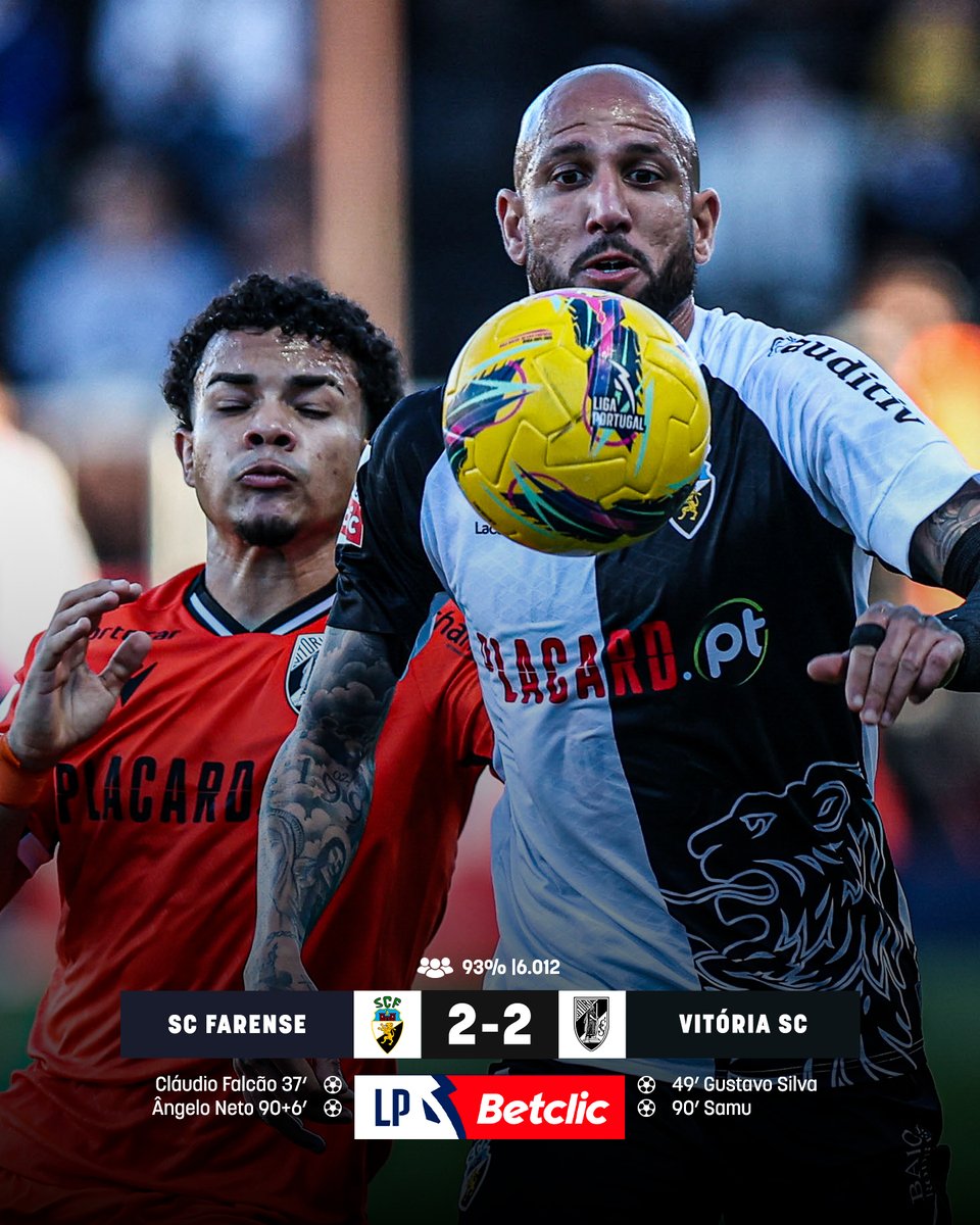 ligaportugal's tweet photo. Jogo impróprio para quem gosta de assistir sentado e sossegado 🥵
Os minutos finais foram ⚡ 𝗙𝗥𝗘𝗡𝗘́𝗧𝗜𝗖𝗢𝗦 ⚡ e ninguém riu por último na despedida de 2024!
#LigaPortugal #LigaPortuglBetclic #SCFVSC https://t.co/HZHh5jxUMY