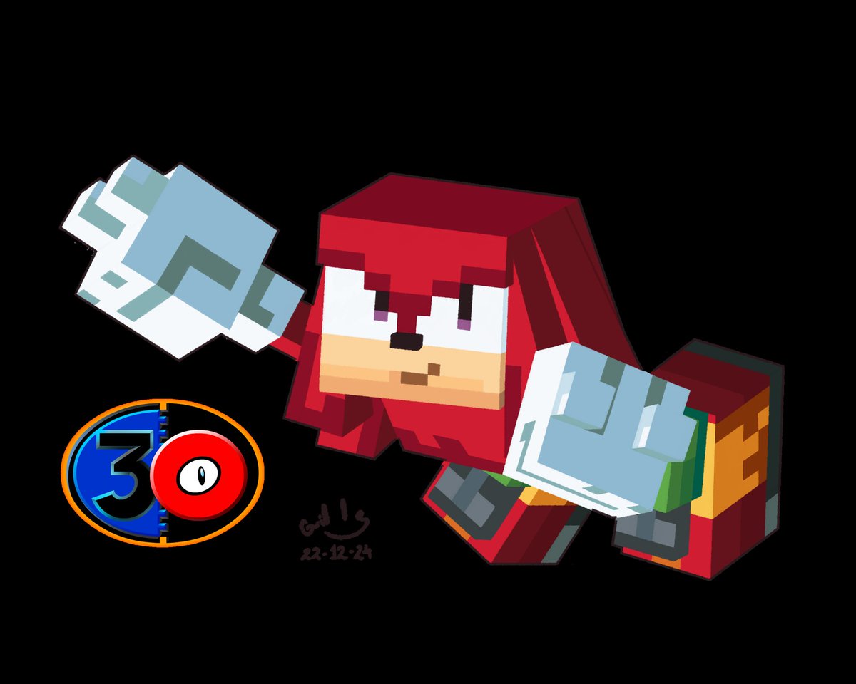 Here's the Minecraft Knuckles I did for the collab.

I'm truly honored for being part of this alongside so many talented artists 🔥